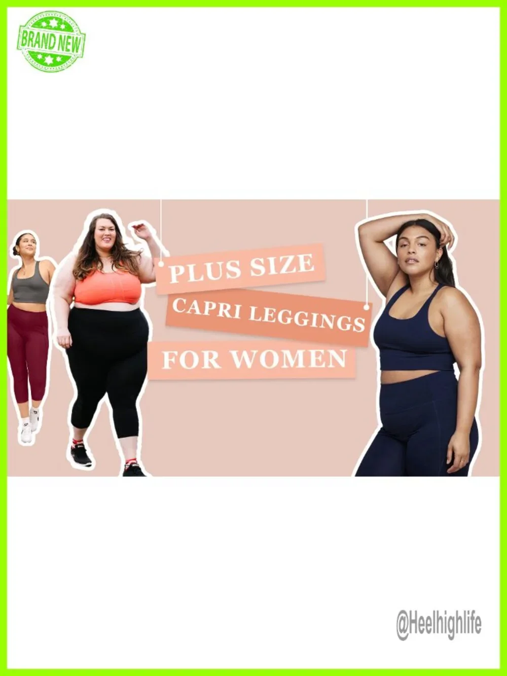 Plus Size High Waisted Leggings 3 Pack 4-Way Stretch Yoga Pants